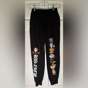 Disney Black Joggers with Colorful Character Graphics